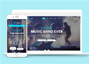 创意潮流全屏音乐演唱爱好者网站模板