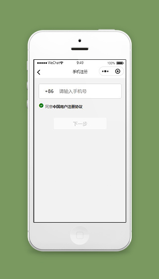注册小程序手机注册页面源码下载