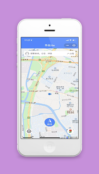 地图定位地点交通选择导航lite程序源码下载