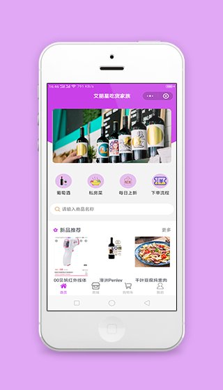 精致吃货家族图文商品美食城首页源码