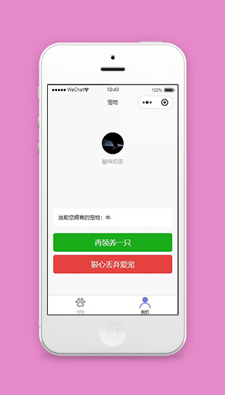 宠物小程序我的个人中心模板源码下载